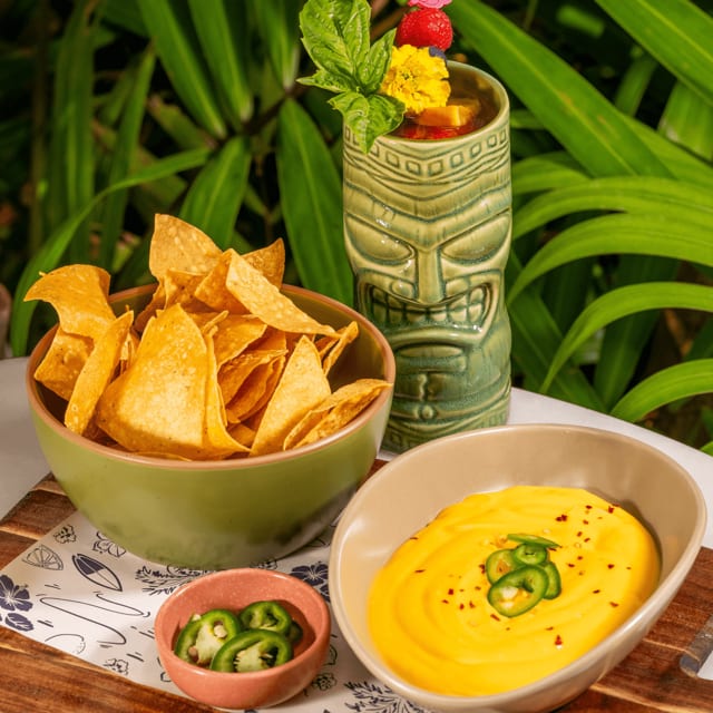 Mexican Queso N' Chips To Share.