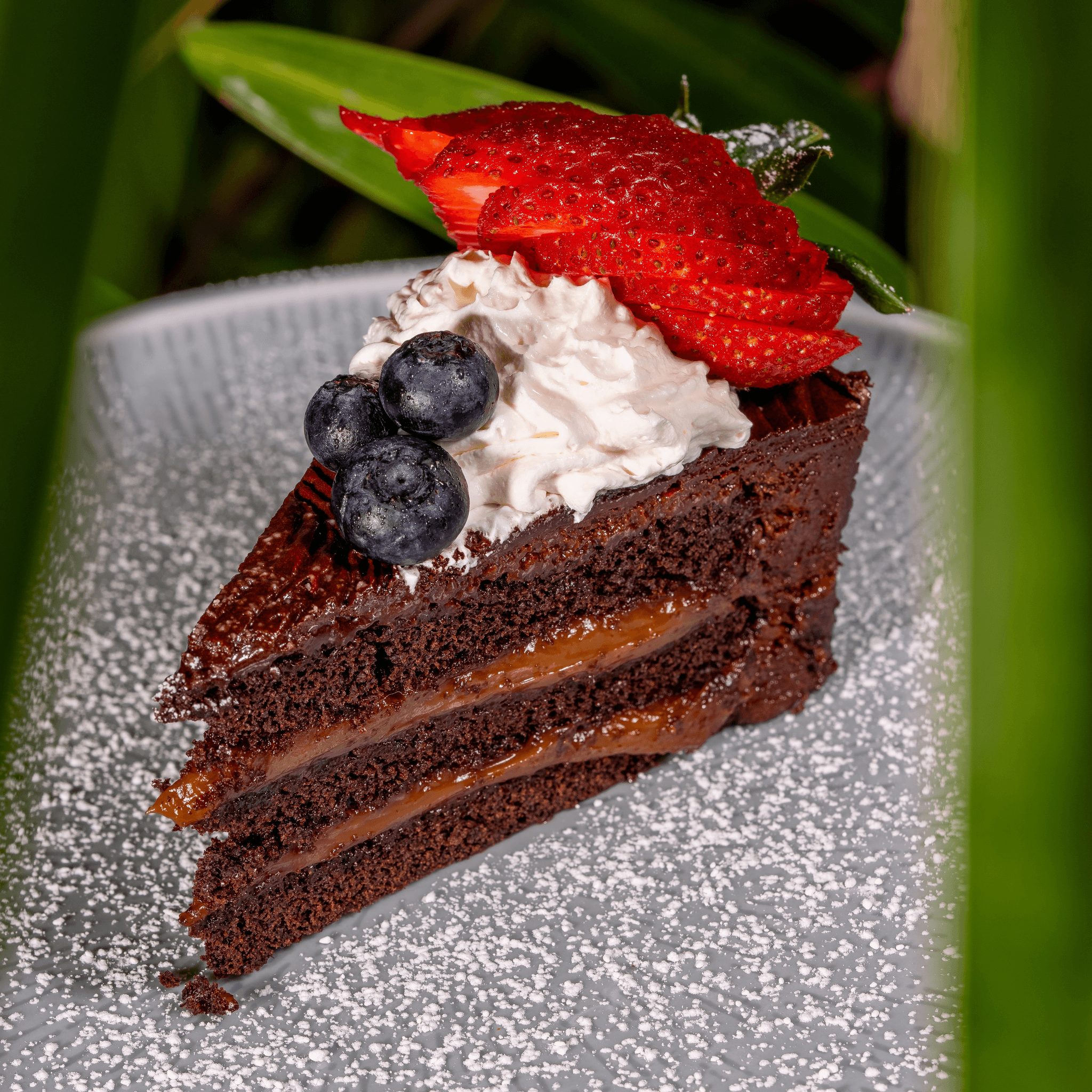 Chocolate Dulce De Leche Layered Cake.