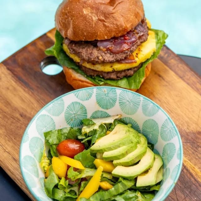 Paradise Veggie Stack Burger.