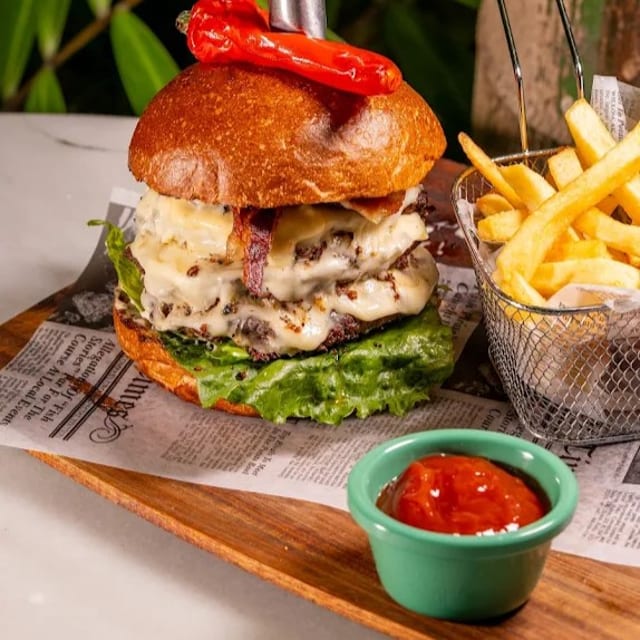 Tiki's Big Kahuna Burger.